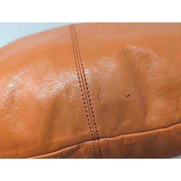 Latico Salmon Espresso Orange Rosie Leather Shoulder Bag Purse - Picture 11 of 16